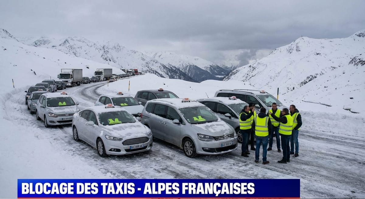 Tensions en Savoie : les taxis réclament une "zone blanche" et menacent de bloquer la route des stations