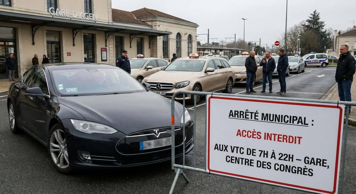 Agen : un arrêté municipal interdit l'accès aux sites stratégiques aux VTC pour calmer la "guerre" avec les taxis